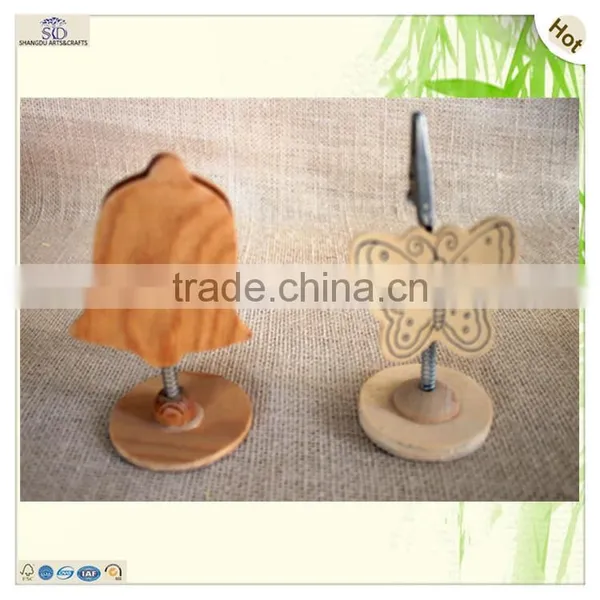 Craft Mini Decoration Wood Butterfly File Clip Clipboard photo-5