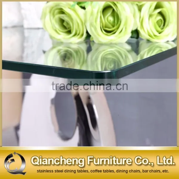 Glass Top Corner Guard Sofa Side Table photo-3