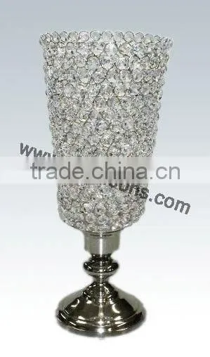 Crystal Candle Holder With Metal Stand for Wedding Decor photo-2