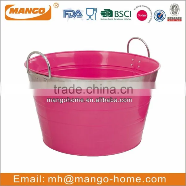 Round Metal Beer Ice Bucket photo-2