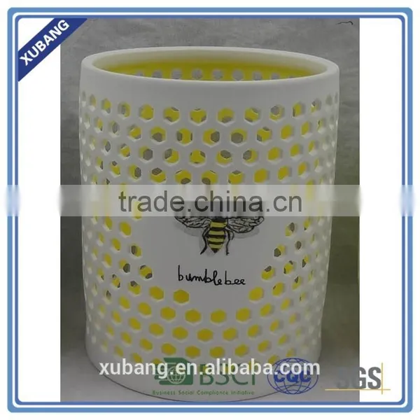 Ceramic Candle Cup Bamboo Shape Candle Holder Wholesale Candle Holder photo-3