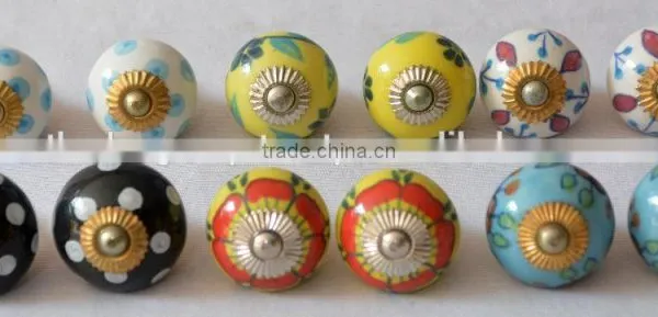 Beautiful Mix Design Hand Painted Cabinet Ceramic Knobs
