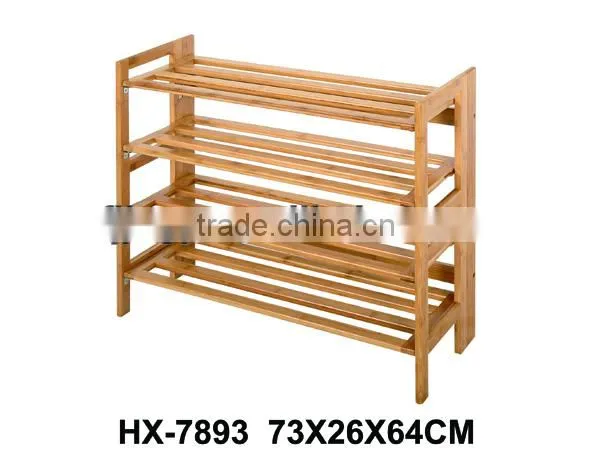 Bamboo 4 Tier Shoe Rack, Shoe Shelf for Home-Using photo-6