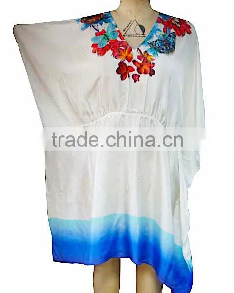 Beautiful Tropical Blue Beach Kaftan photo-2