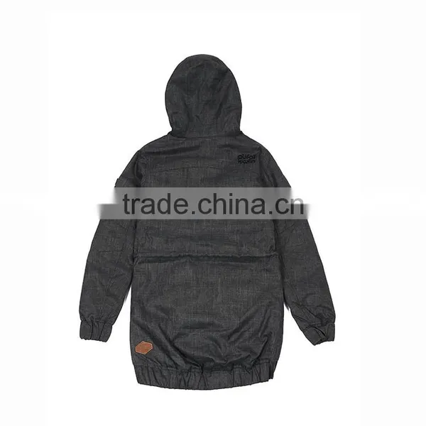 High Quality Customized Long Sleeve Zipper 100% Polyester Blue Winter Women Coat photo-2