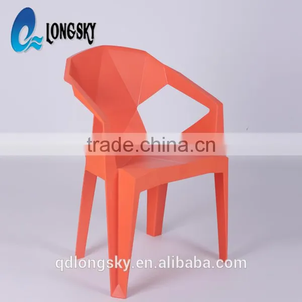 LS-4188 Wholesale High Quality Plastic Bar Chair Event Stacking Chair Modern Creative Geometry Chair for Restaurant photo-4