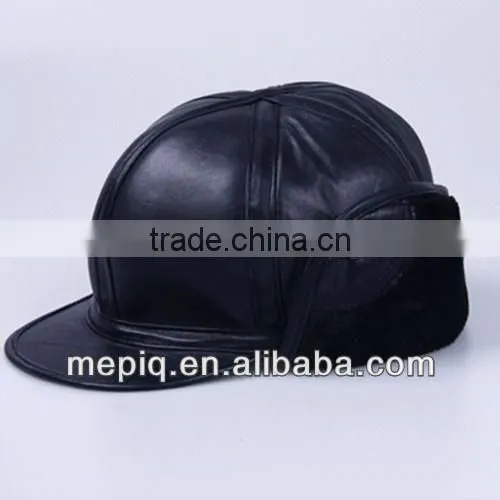 Black Leather Snapback Hat Wholesale