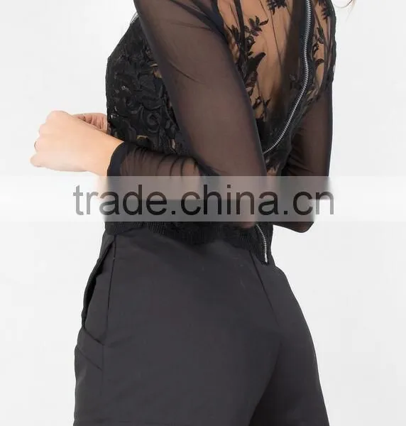 Runwaylover 123 Hot Sale 2017 Ladies Sexy Lace Transparent T-Shirt photo-2