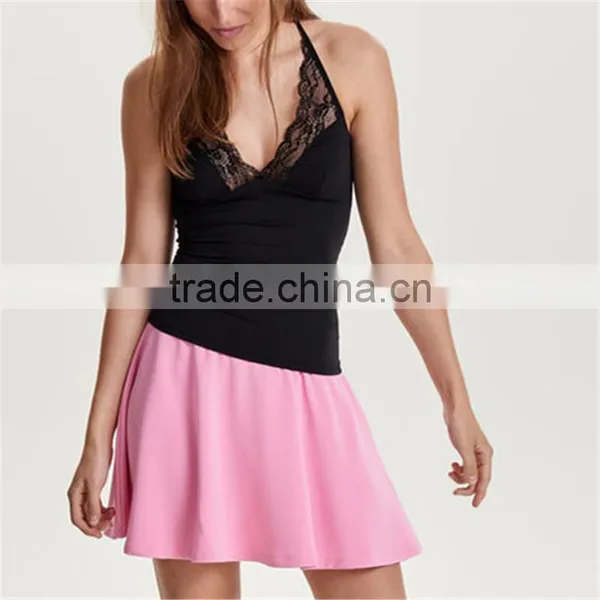 V Neck Cami With Contrast Border Summer Fashion Women Vest/tank Top photo-2