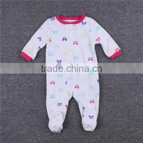 Wholesale Baby Pajama 100% Cotton Footed Design Baby Rompers for Girl Clothing photo-4