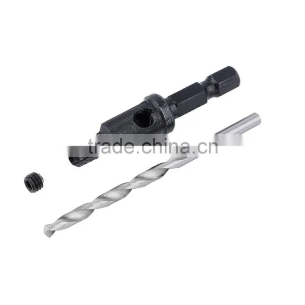 4 Pcs HSS Countersink Drill Bits + 1 Pcs 1/4 Quick Change Hole Hex Shank Screw Hot Search photo-3