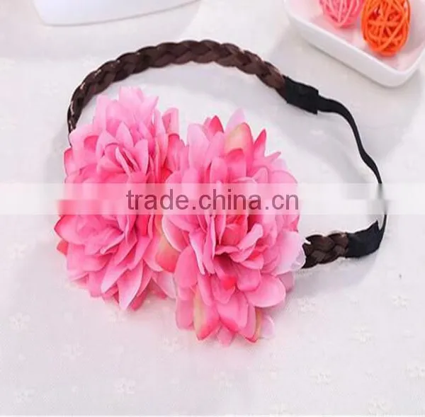 Hawaii Flowers Wig Hairband Wreath Hair Hoop Beach Bohemian Hairpin Fashion photo-4