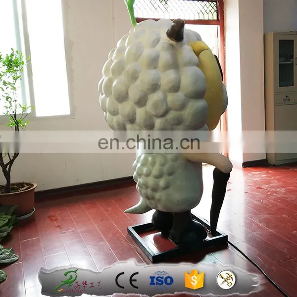 KAWAH High Quality Cute Fiberglass Statue Gentle Goat photo-3
