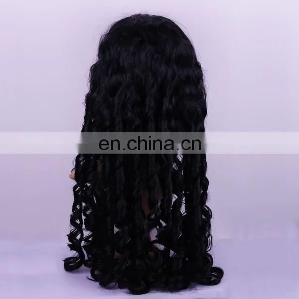 Halloween Party Long Black Lady Wig P-W197 photo-3