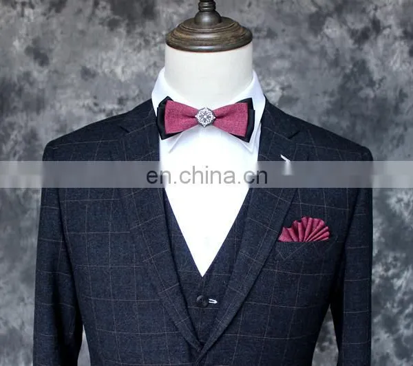 Aidocrystal Handmade Custom Silk Fabric Formal Men Neckwear Fashion Suits Bow Ties photo-2