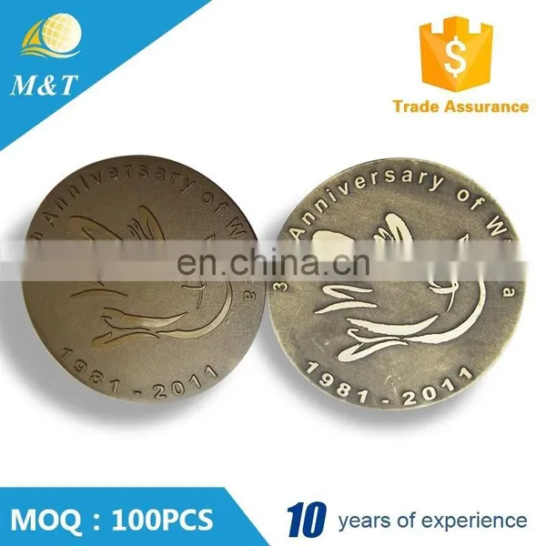 Custom Metal Antique Copper Die Casting Coin photo-3