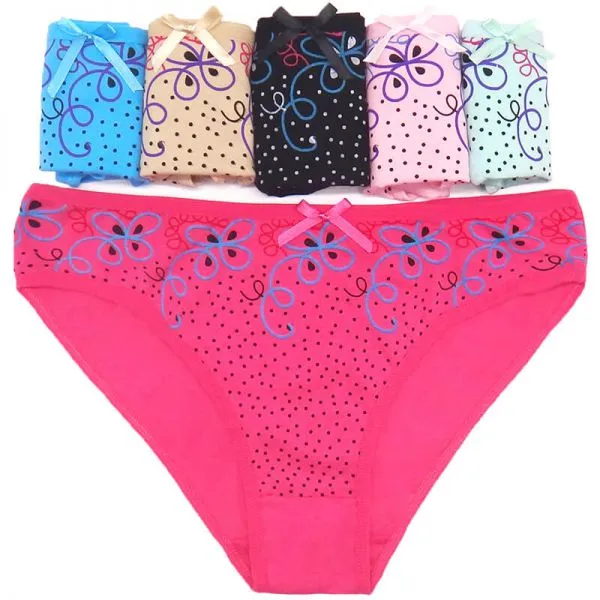 Yun Meng Ni Sexy Underwear Pretty Print Sexy Briefs Breathable Cotton Preteen Panty Sexy Mature Lingerie photo-4