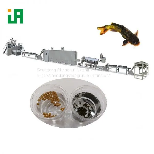 Puffed Aquatic Floating Fish Feed Pellet Processing Line Machine