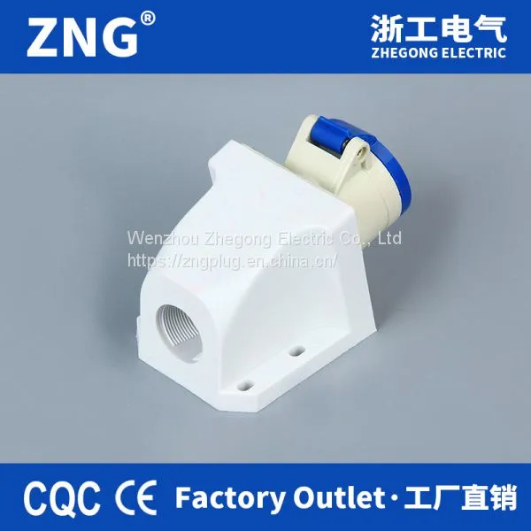 16A 230V 3 Pin Surface Mounting Industrial Socket IP44, Wall Mounted Industrial Power Socket 16A 2P+PE photo-2