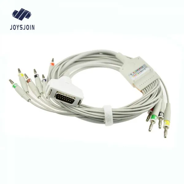 Fukuda Denshi 10 Lead EKG Cable and Banana Plug