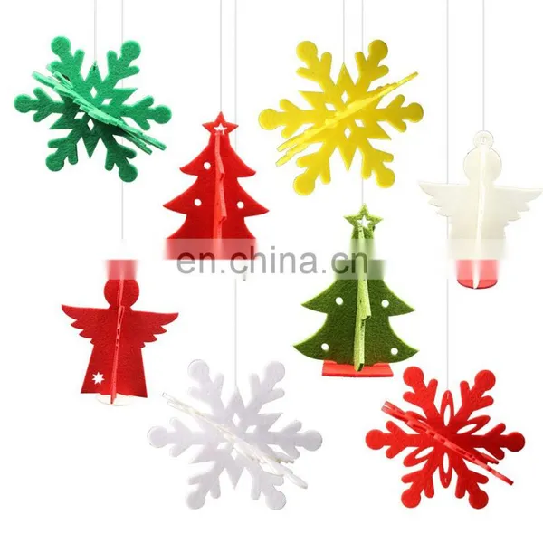 Wholesale Wall Hanging Craft Felt Christmas Tree Ornaments for Children photo-6