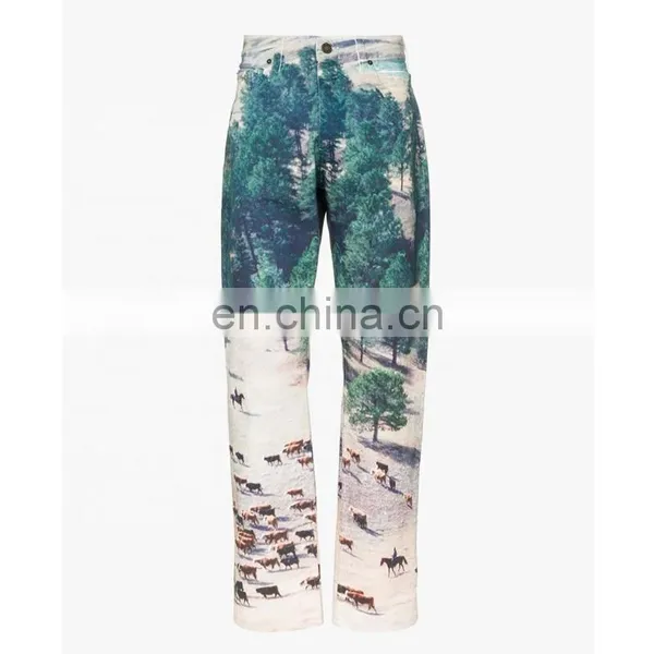 DiZNEW Dongguan Custom Denim Mens Wholesale Digital Printing Plus Size Jeans photo-2