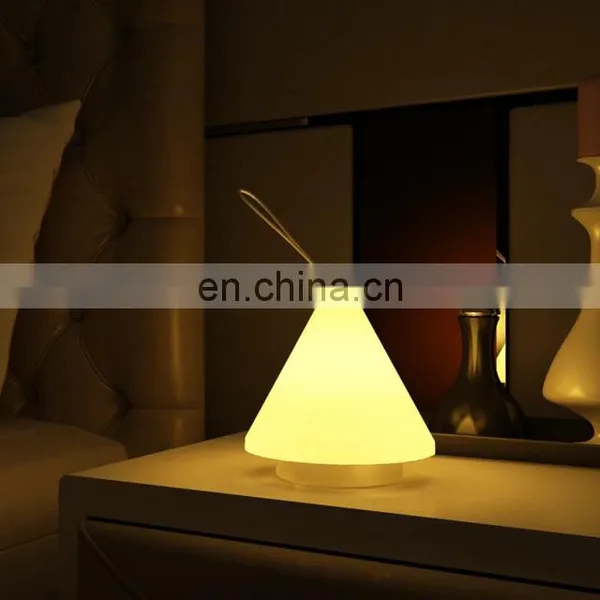 Excellent Quality Plastic Pyramid Light Night Led Eye Protection Bedside Lamps for Evening photo-2