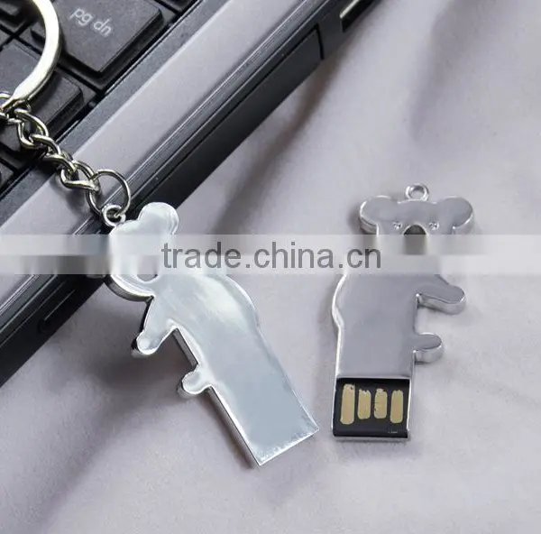 Wholesales Factory Price Promotional Metal Bear Usb Flash Drive photo-3