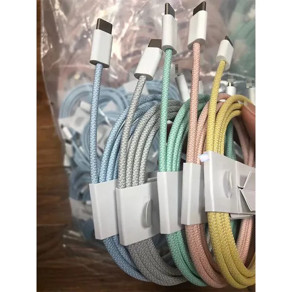 1 m Macarons Braided Type Usb C To Pd Charging Line Charger 20w Wire Data Cable For IPhone X 11 12 13 photo-4