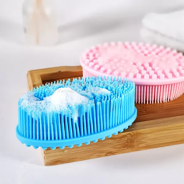 Factory Vegan The Shop Hair Strawberry Silicone Soft Skin Brushing Sisal Dry Wholesale Body Massage Brush photo-5