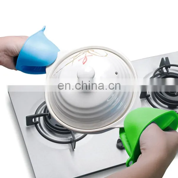 Wholesale Cheap Rubber Household Cooking Heat Resistant Mitts Microwave Kitchen Silicone Oven Gloves photo-2