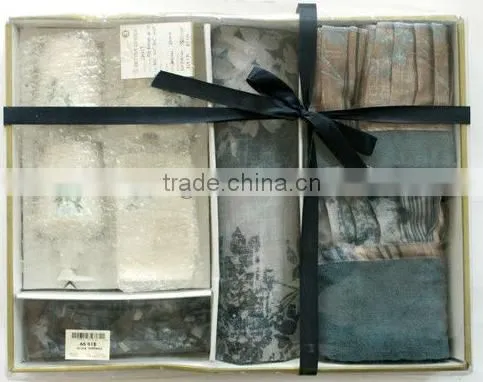 100% Polyester Bathroom Set With Ceramics Accessary photo-2