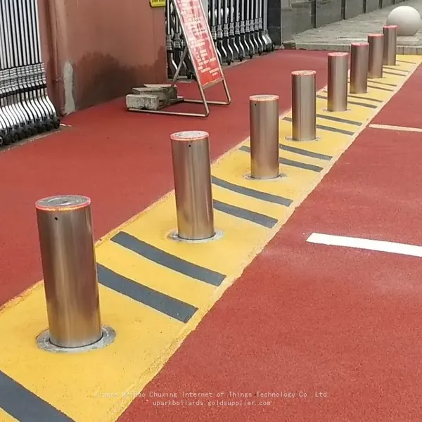 UPARK Automatic Electric Mechanical Bollard Driveway Security Post Stainless Steel Metal Traffic Barriers for Garage Door Street photo-4