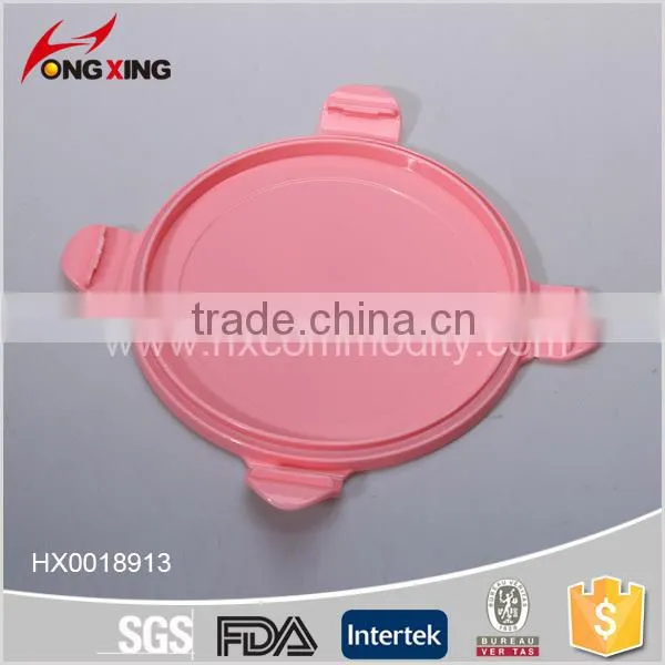 Household Pink Round Four Locked Lunch Box With Spoon photo-5