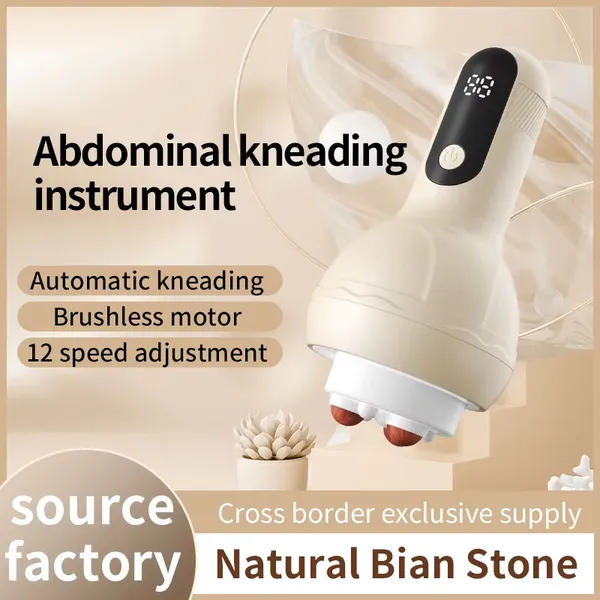Electric Intelligent Stone Hot Compress Body Massager Kneading Belly Slimming Fat Burning Belt Abdominal Massage Products photo-2