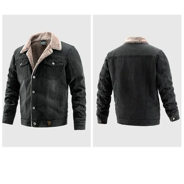 Winter Classic Casual Sport Plus Size Fleece Jacket Men's Jackets photo-6