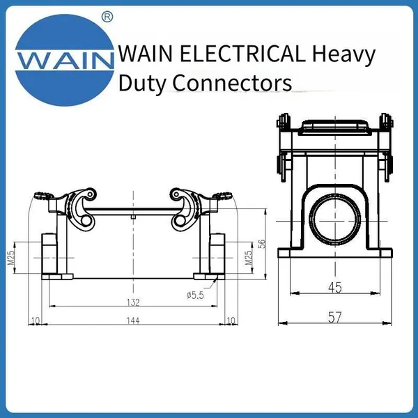 Wain Heavy-duty Connector H24b-sf-2l/sc-2m25 Rectangular Connector With Metal 24b Housing and Aviation Plug photo-3