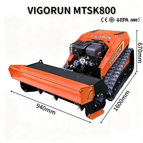 Mower Grass Cutter Remote Control Flail Mower 800mm Cut 40 Degree Slope Flail Hammer Swap 200m Remote for Wild Shrub photo-3