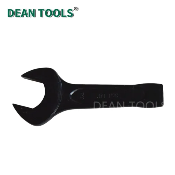 Bent Striking Open End Wrench 45-Degree Bend Carbon Steel Bent Handle Spanner Hand Tool Single Open End Striking Wrench photo-3