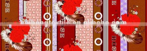 Beautiful Flower 100% Polyester Microfiber Bedsheet Fabric for Home Textile