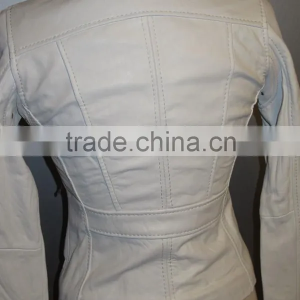 Ladies Fashion Genuine Leather Jacket Women photo-2
