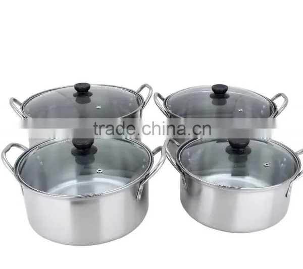 Hot Sale 8 Pcs Stainless Steel Aluminum Non-stick Soup Pot / Induction Stock Pot Set photo-5