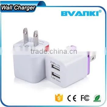 New Products 2016 Universal 2.1A Small Fast Selling Items Travel Wall Charger 2 Usb Port Home Charger With Aluminum Rim Quality Choice photo-3