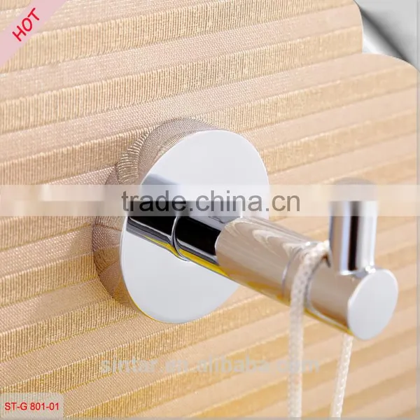 SINTAR Bathroom Single Coat and Robe Hook Wall Mount, Brushed SUS304 Stainless, Chrome Plated photo-3