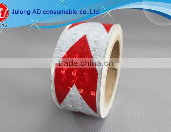 Factory Price Honeycomb Reflective Tape Arrow Red & White Reflective Film Reflective Adhesive Tape Guangzhou