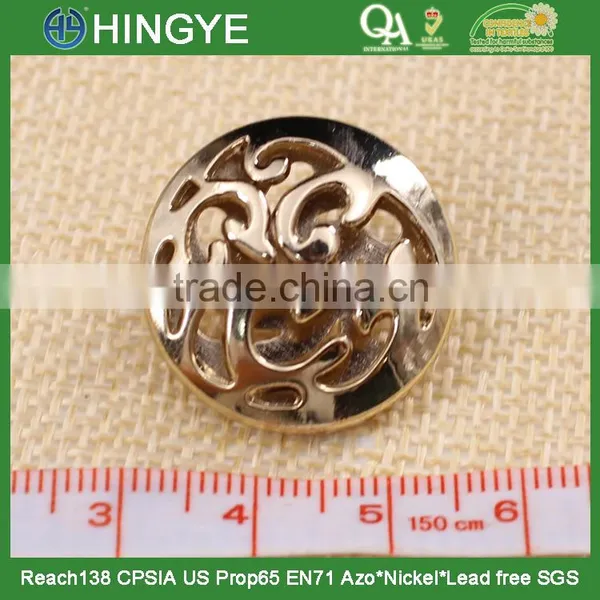 Wholesale Light Gold Shank Zinc Alloy Button for Coat 15754 photo-3