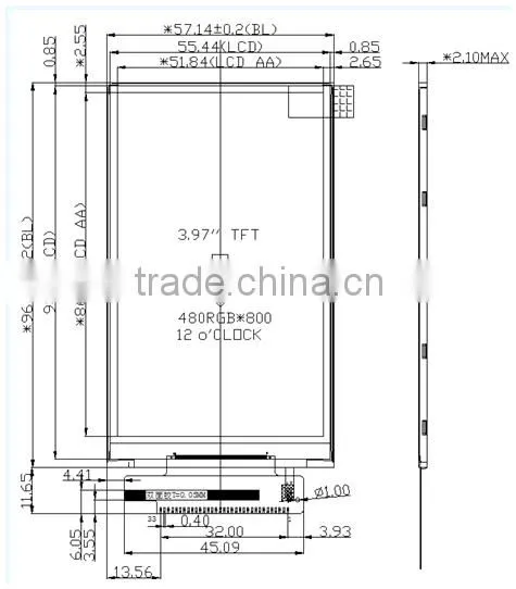 High Definition and High Brightness RGB 16-BIT 4 Inch Tft Lcd Touch Screen Module photo-6