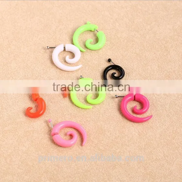 Acrylic Ear Plugs Ear Expander Carved Snail Spiral Taper Stretcher Piercing Body Jewerly photo-2