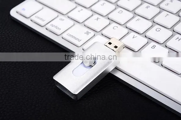 Business Gift 3 in 1 OTG Real Capacity USB Flash Drive for Iphone Android Smart Phone