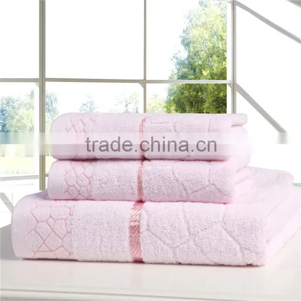 Eco-friendly Economy Wholesale Orange Red Color Bath Towel Set photo-4